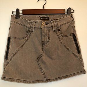 BEBE SPORT MINI JEAN SKIRT SIZE 26 GREY